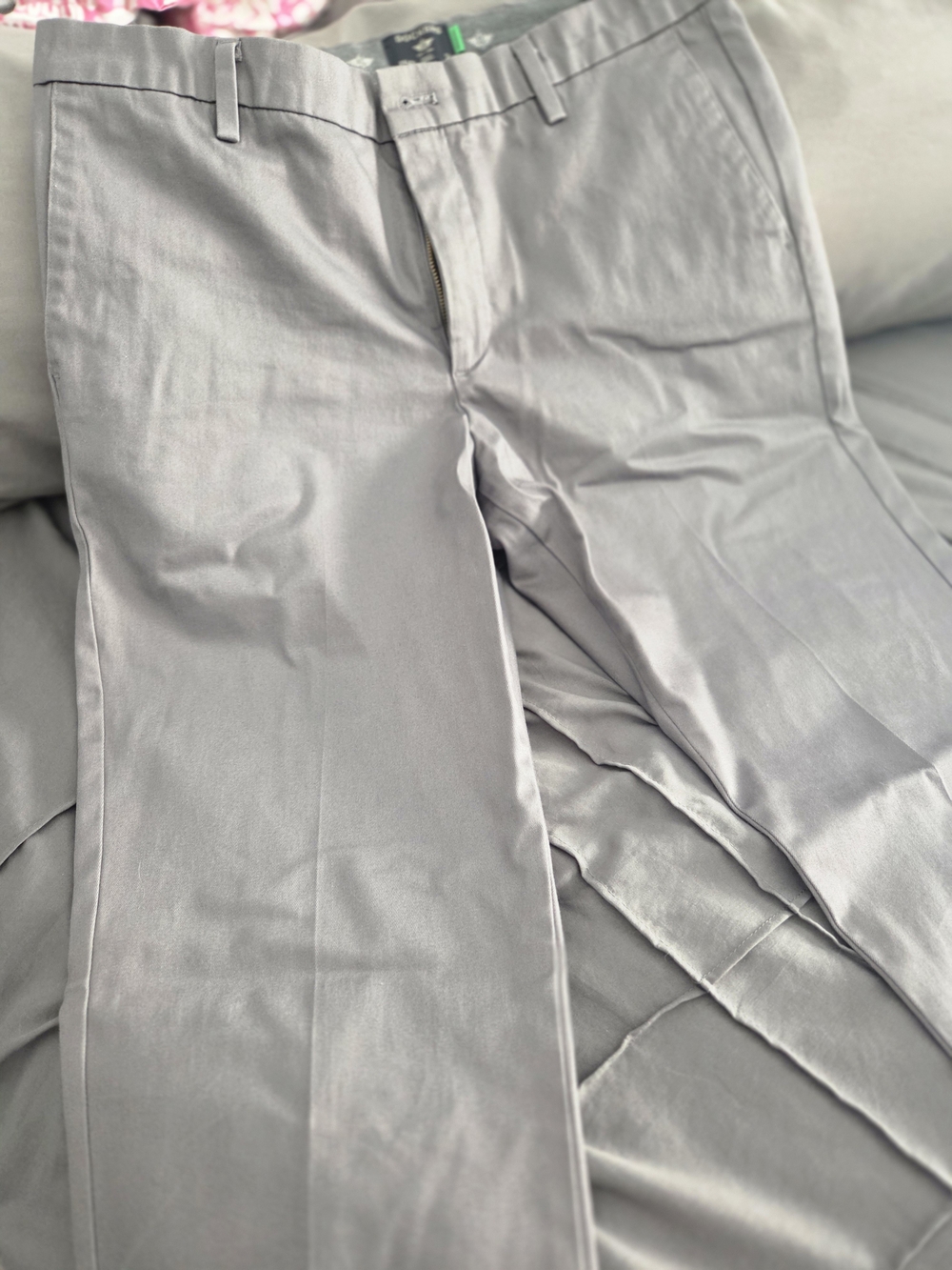 Men's Gray Dress Pants - Classic Straight Fit